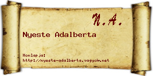 Nyeste Adalberta névjegykártya